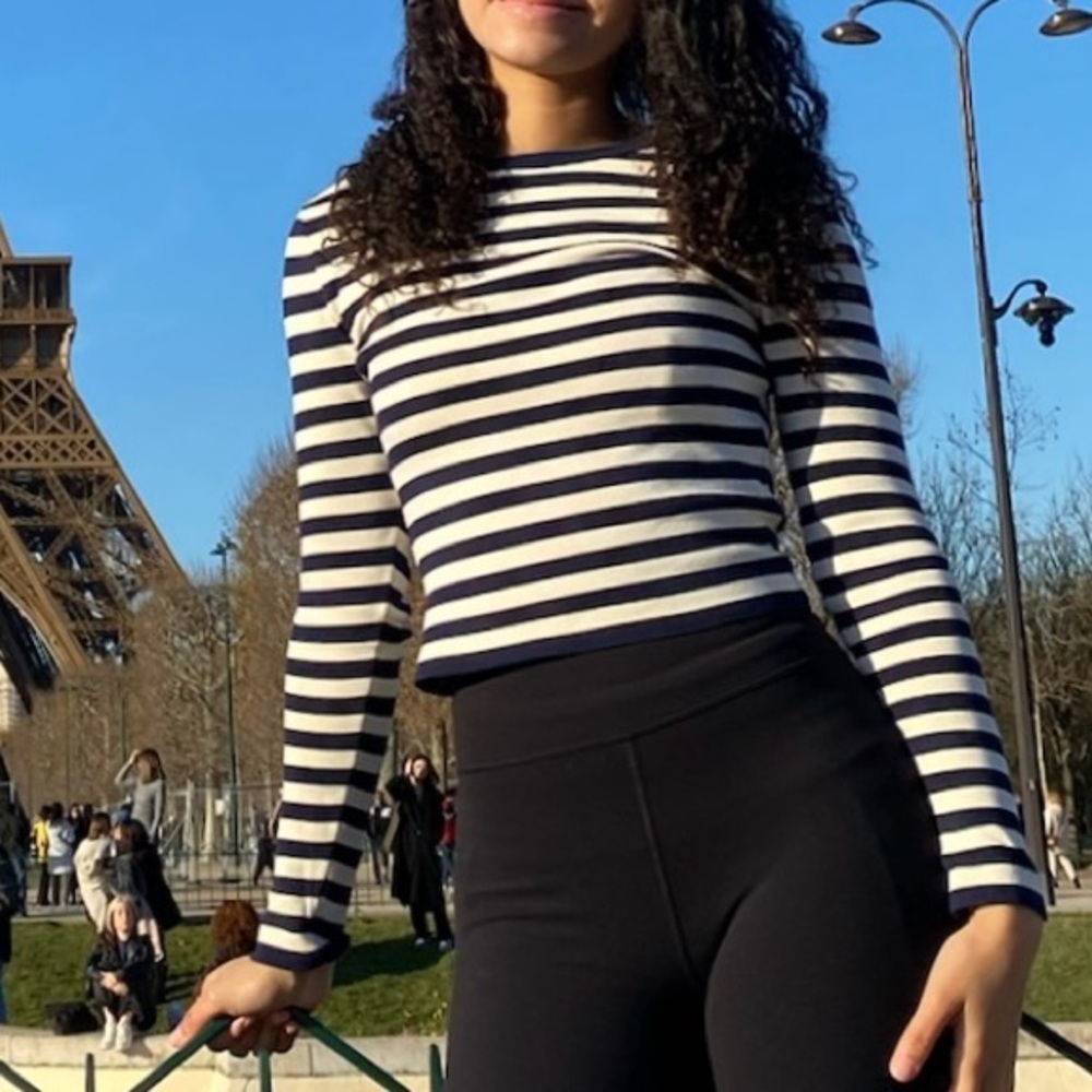 Stripe knit top xs